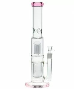 The Smokesman Bongs No Logo 16" Tall Honeycomb Drum To Tree Perc