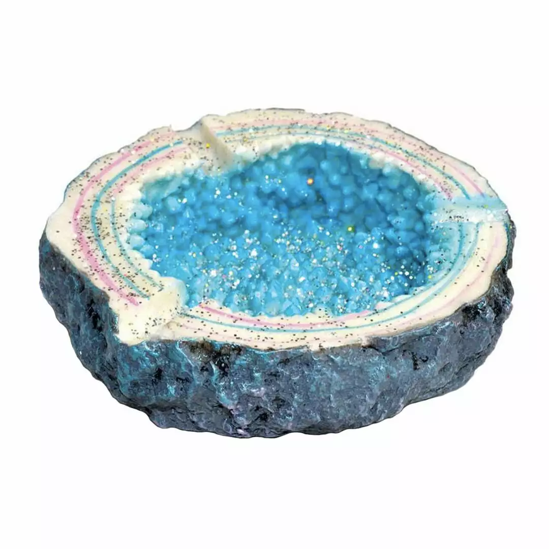 BOB Headquarters 4.5" Blue Crystal Ashtray