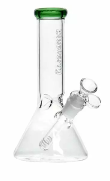 The Smokesman Nice Glass Blueberry Glass 8" Tall Mini Beaker Bong