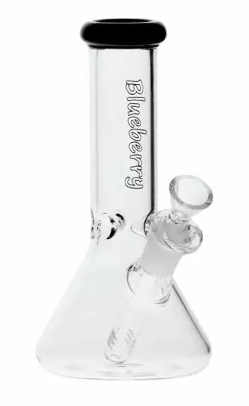 The Smokesman Nice Glass Blueberry Glass 8" Tall Mini Beaker Bong