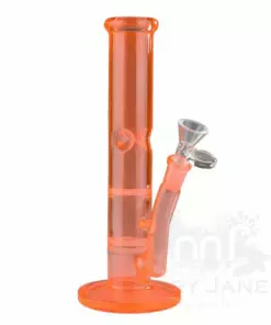 West Coast Gifts No Logo 10" Tall Day Glow Honeycomb Perc Straight Tube Bong Bongs