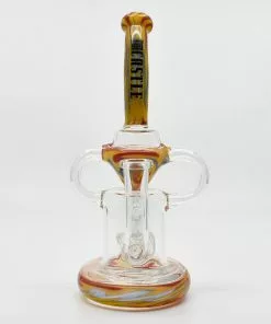 Castle Glassworks 10" Tall Swirly Double Recycler New Arrivals