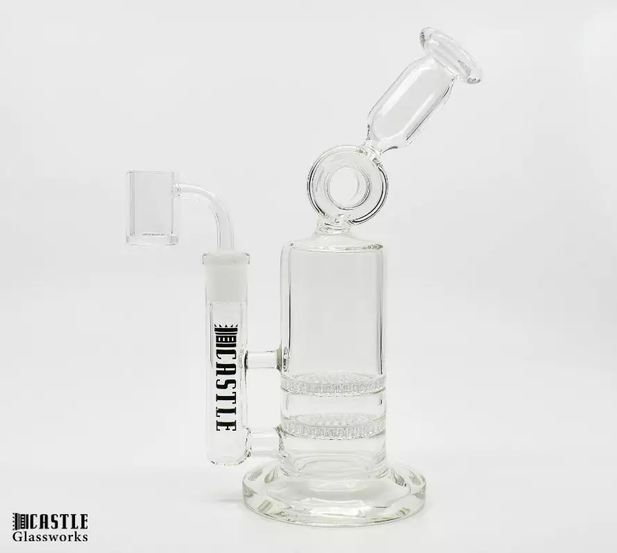 Castle Glassworks 8" Tall Double Honeycomb Dab Rig New Arrivals