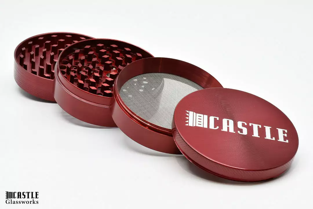 Castle Glassworks 3" 4-Piece Paper Holder Grinders