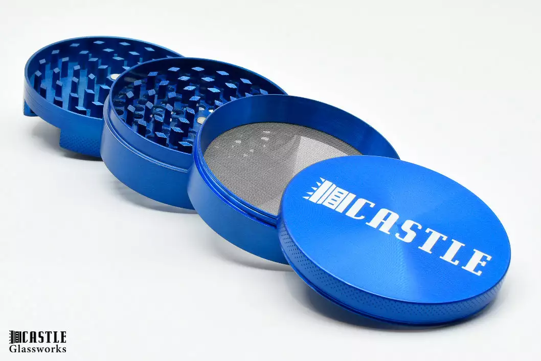 Castle Glassworks 3" 4-Piece Paper Holder Grinders