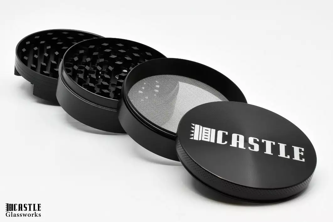 Castle Glassworks 3" 4-Piece Paper Holder Grinders