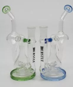 Rigs Castle Glassworks 8" Tall Inline Recycler Dab Rig