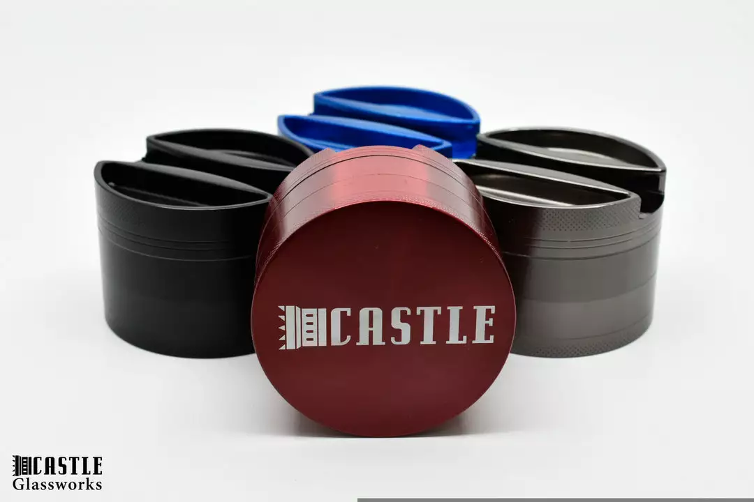 Castle Glassworks 3" 4-Piece Paper Holder Grinders