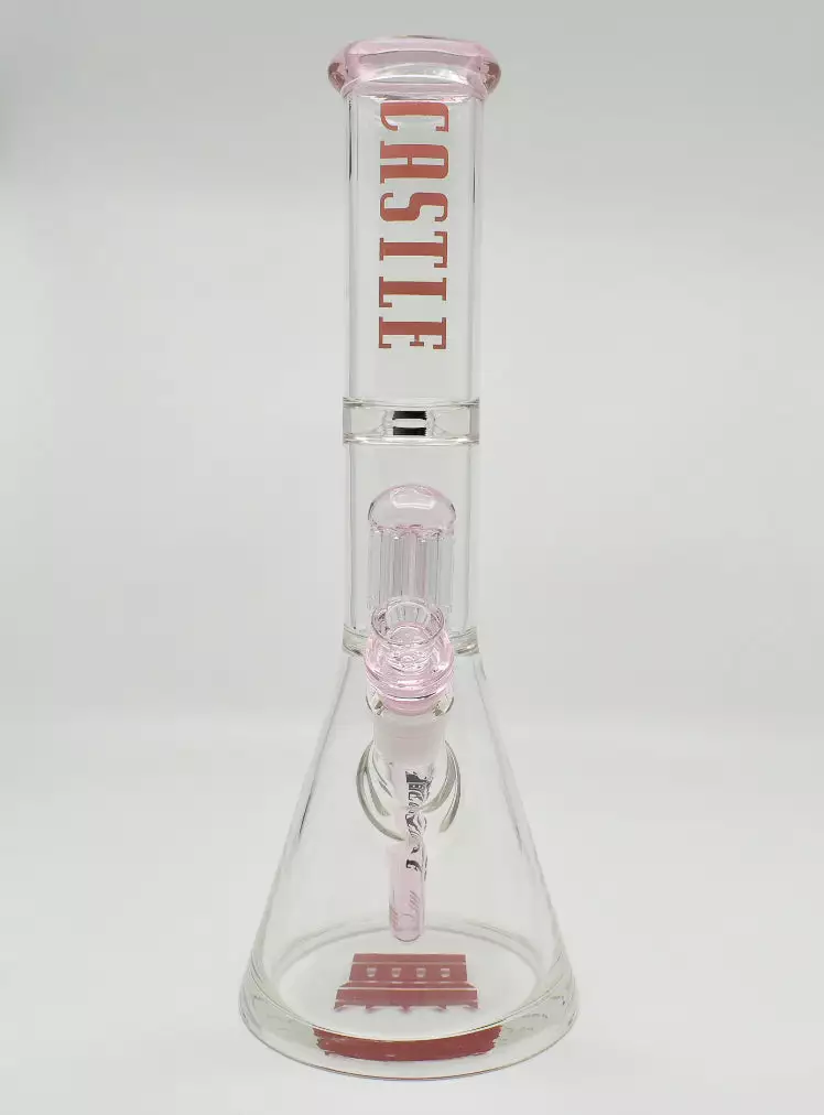 Castle Glassworks 14" 8-Arm Beaker Bong (Assorted Colors)