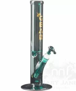 West Coast Gifts GEAR 14" Tall Solid Straight Tube Bong W/ Gold Decal