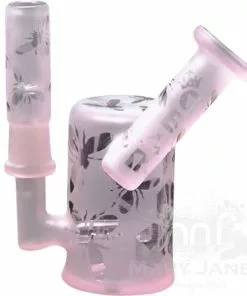 West Coast Gifts GEAR 4" Tall Frosted Bees Knees Inline Perc Mini Dab Rig GEAR Premium