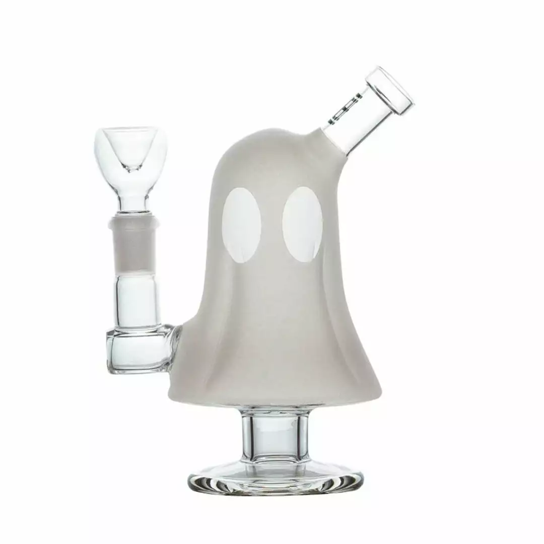 BOB Headquarters Bongs Ghost Dab Rig (Glow-in-the-Dark) By HemperTech 6.5"