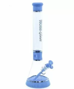 Hoss Glass Hoss 18" Tri-Section Platinum Banded Beaker Bong