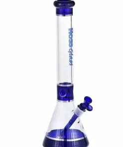 Hoss Glass Hoss 18" Tri-Section Platinum Banded Beaker Bong