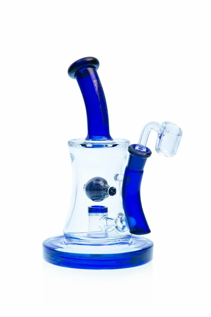 Hoss Glass Hoss 10" Tall Hourglass Marble Dab Rigs