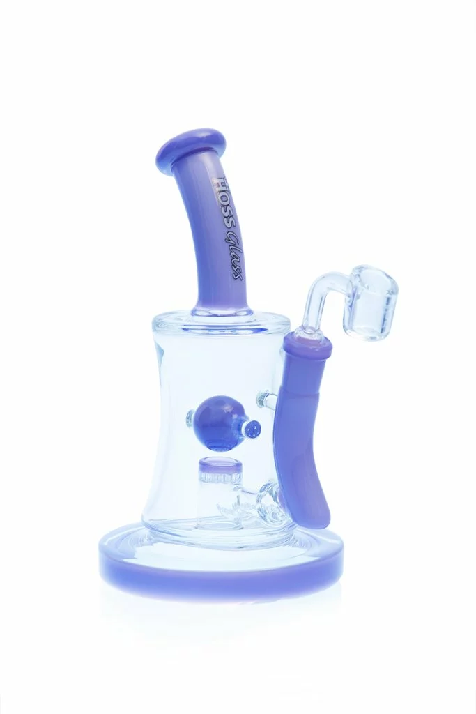 Hoss Glass Hoss 10" Tall Hourglass Marble Dab Rigs