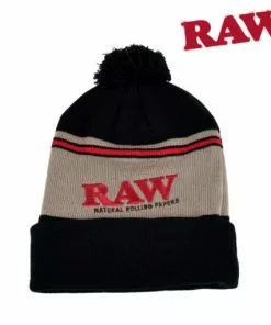 HBI Raw Black/Brown Pom Pom Hat