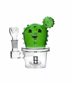 BOB Headquarters Rigs 6" Cactus V2 Smiley Face Dab Rig With Disc Perc By HemperTech Glass