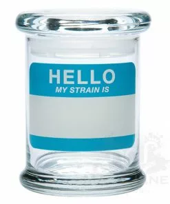 West Coast Gifts Storage 420 Science Clear Glass Pop-Top Jar - Hello Write & Erase
