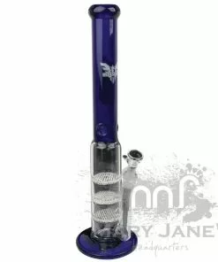 West Coast Gifts Red Eye Tek 20" Tall 7mm Thick Oil Can Bong W/ 3 Honeycomb Percs