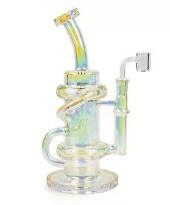 West Coast Gifts Red Eye Tek 9.5" Tall Metallic Terminator Finish Glitch Klein Recycler Dab Rig New Arrivals