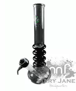 West Coast Gifts Lit Glass 14" Glass-on-Glass Sparkle Liquid Tube Bong W/Twist Ice Catcher Bongs