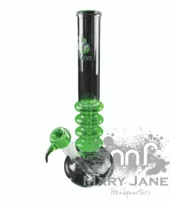 West Coast Gifts Lit Glass 14" Glass-on-Glass Sparkle Liquid Tube Bong W/Twist Ice Catcher Bongs