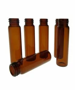 BOB Headquarters Glass Vials Pack Of 144 - 2.5 Gram Amber Storage