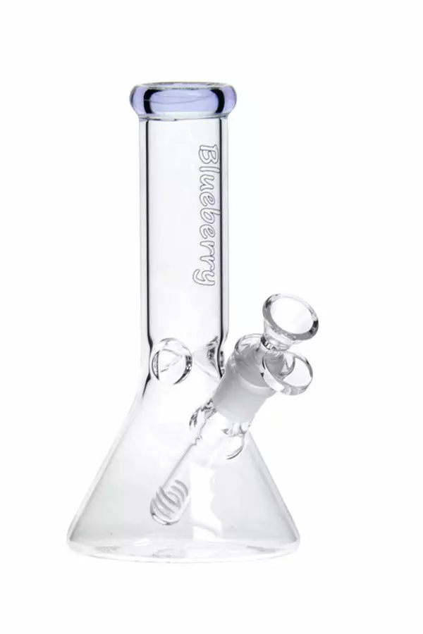 The Smokesman Nice Glass Blueberry Glass 8" Tall Mini Beaker Bong
