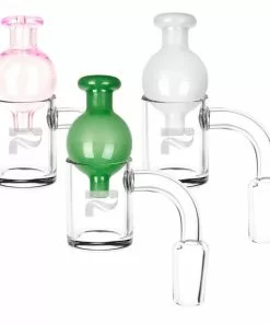 BOB Headquarters Pulsar Glass Quartz Banger & Ball Carb Cap Sets