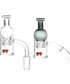 BOB Headquarters Pulsar Glass Quartz Banger & Helix Carb Cap Comb