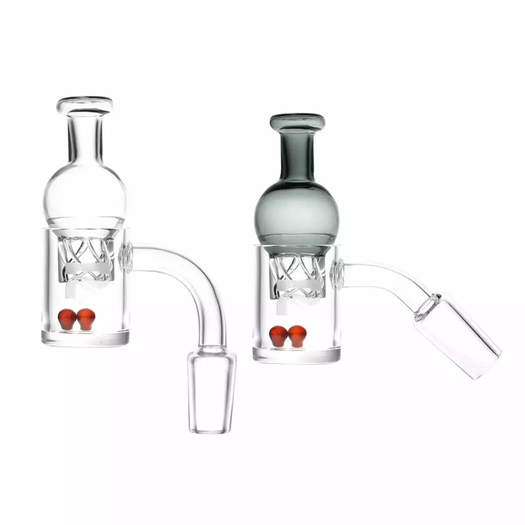 BOB Headquarters Pulsar Glass Quartz Banger & Helix Carb Cap Comb