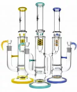 BOB Headquarters Pulsar 15.5" Inline Recycler Dab Rig W/ Honeycomb Perc New Arrivals