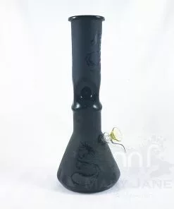 West Coast Gifts Retro Glass 12" Beaker Etched Dragon Bong