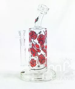 West Coast Gifts Red Eye Glass 10" Tall Wrap Decal Dab Rig