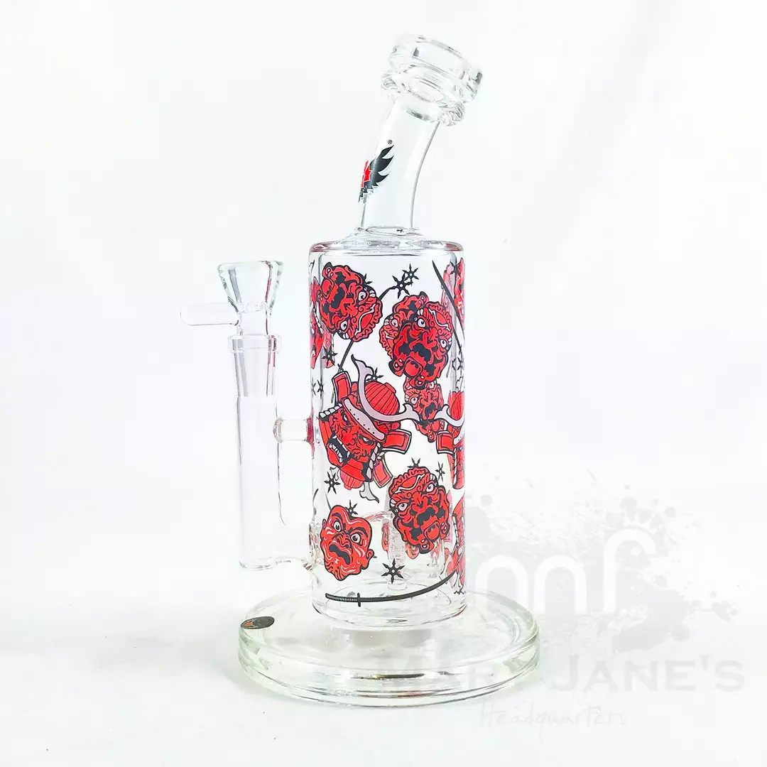 West Coast Gifts Red Eye Glass 10" Tall Wrap Decal Dab Rig