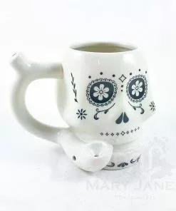 West Coast Gifts Sugar Skull Mug Pipe