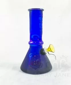 West Coast Gifts Retro Glass Metallic Hwy 420 Beaker Base Tube With Ice Pinch Bongs
