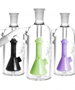 BOB Headquarters Pulsar Glass Pulsar 45° Beaker Perc Ash Catcher 14mm