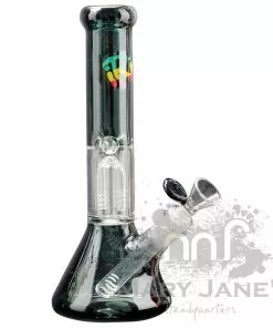 West Coast Gifts Irie Glass IRIE 10" Tall Beaker Tube Bong W/ 4-Arm Tree Perc