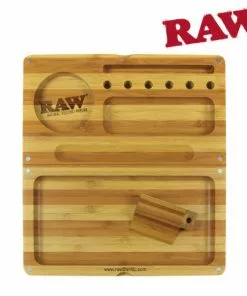 HBI Trays Raw Striped Bamboo Filling/Rolling Tray