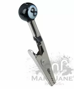 West Coast Gifts Glass Eight Ball Roach Clip
