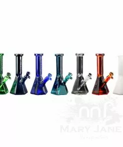 West Coast Gifts Red Eye Tek 10" Hextatic Bong W/Six-Sided Pyramid Base & Embossed Logo