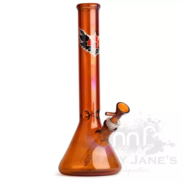 West Coast Gifts Red Eye Glass 12" Beaker Bong W/ Ice Pinch