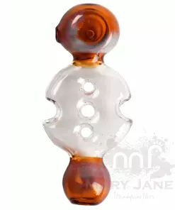 West Coast Gifts Red Eye Glass 4.5" Swiss Disc Hand Pipe