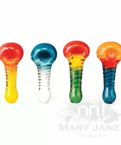 West Coast Gifts Red Eye Glass 3" Long Rainbow Twister Fritter Handpipe