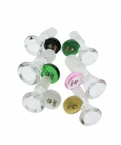The Smokesman Nice Glass Thick Cone Bowl With Coloured Stopper