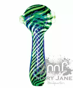 West Coast Gifts Red Eye Glass 4.5" Green UV Revillusion Hand Pipe W/ Black Accents