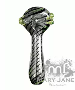 West Coast Gifts Red Eye Glass 4.5" Green UV Revillusion Hand Pipe W/ Black Accents