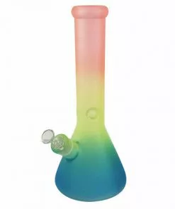 BOB Headquarters New Arrivals 13" 7mm Multi Colour Beaker Bong W/ Ice Pinch